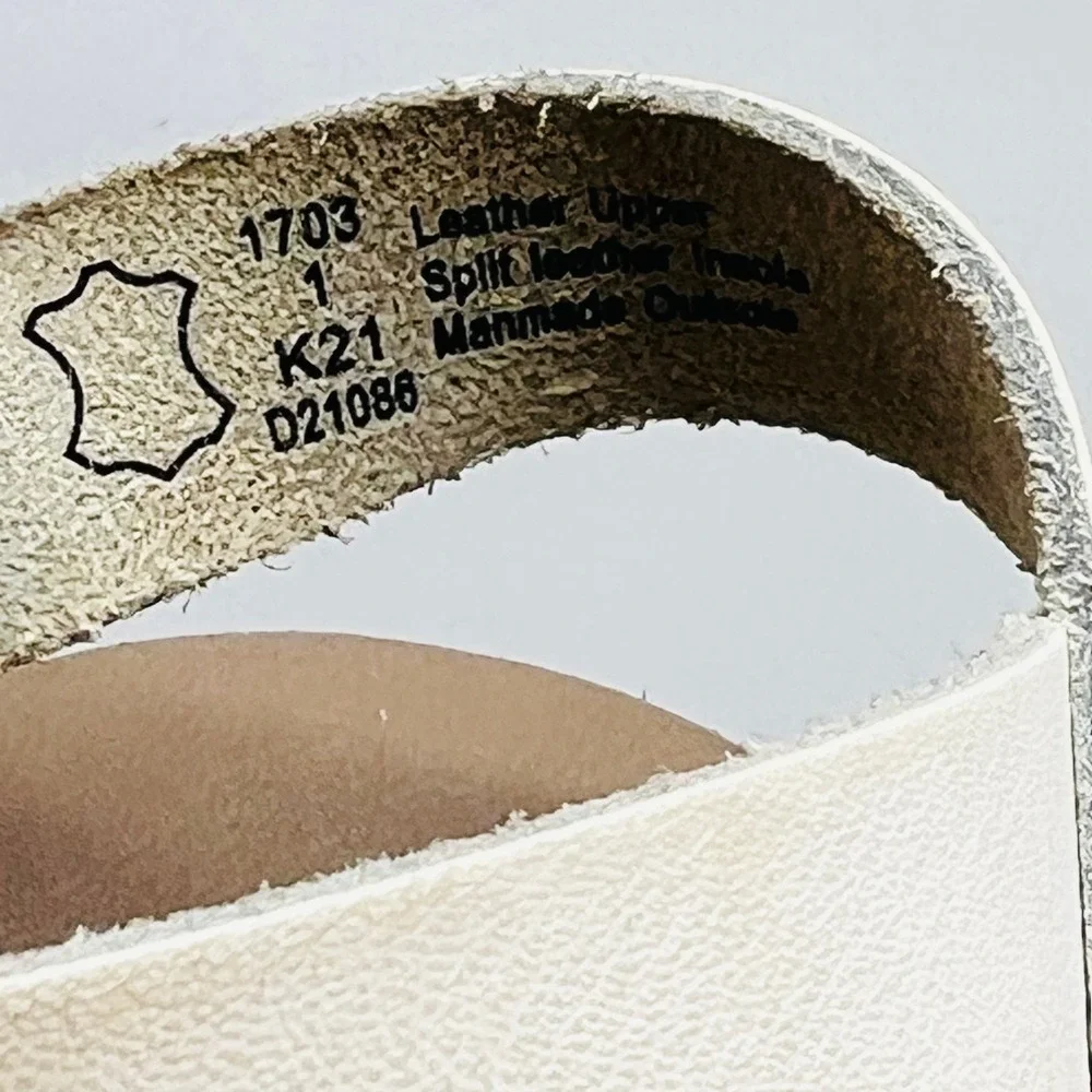 Sun San Sandals Girl 1 White Leather Surfer Adjustable Ankle Buckle Strap Shoes